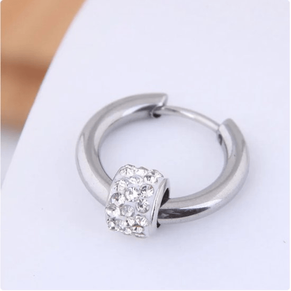 silver hoop earrings